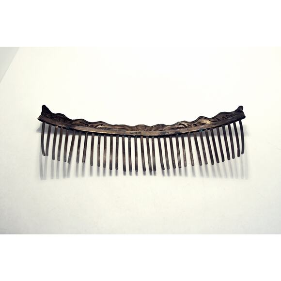 Pair of Antique Qing Dynasty Sterling Silver Crane Combs main image 4